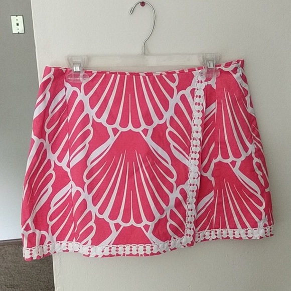 crown & ivy Pants - Crown & Ivy - coral / pink seashell print skort
